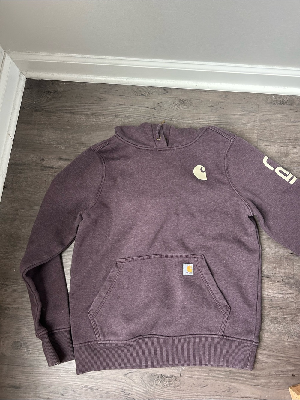 Carhartt Women’s Plum Hooded Pullover Sweatshirt Workwear Y2K